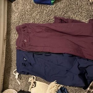 ZYIA Women’s Sweatpants in Maroon and Navy